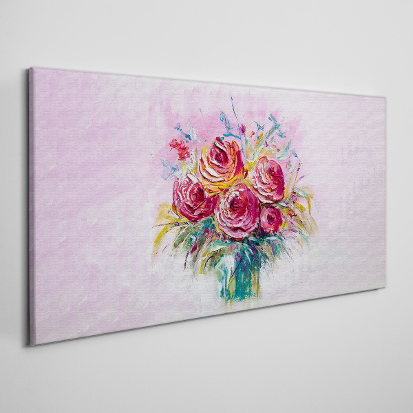 Pink rose composition Canvas print