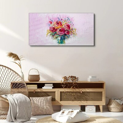 Pink rose composition Canvas print