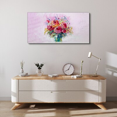 Pink rose composition Canvas print