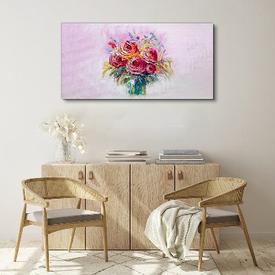Pink rose composition Canvas print