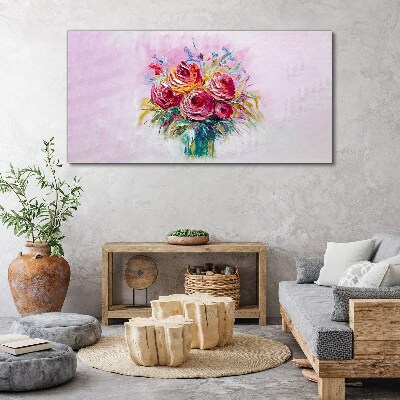 Pink rose composition Canvas print