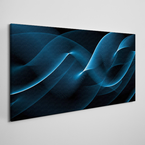 Blue Energy Waves Canvas print