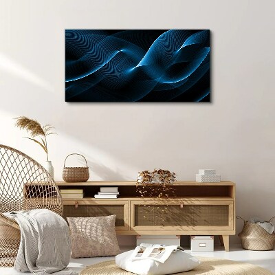 Blue Energy Waves Canvas print