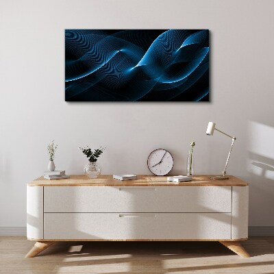 Blue Energy Waves Canvas print