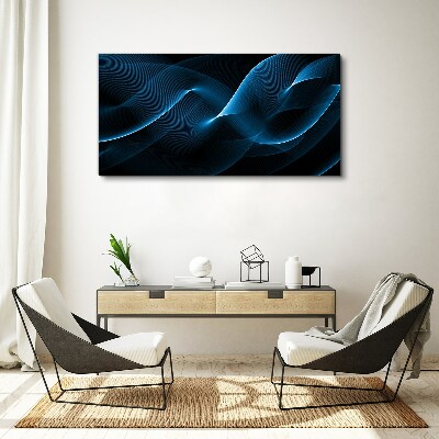 Blue Energy Waves Canvas print