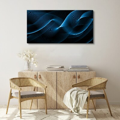 Blue Energy Waves Canvas print