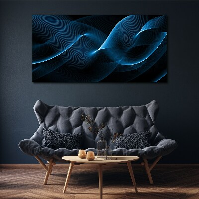 Blue Energy Waves Canvas print