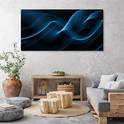 Blue Energy Waves Canvas print
