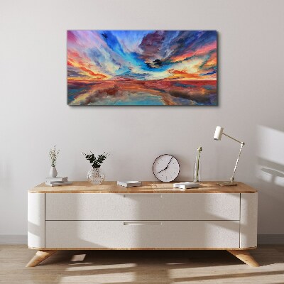 Sunset in the colors of the sky Canvas print