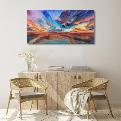 Sunset in the colors of the sky Canvas print