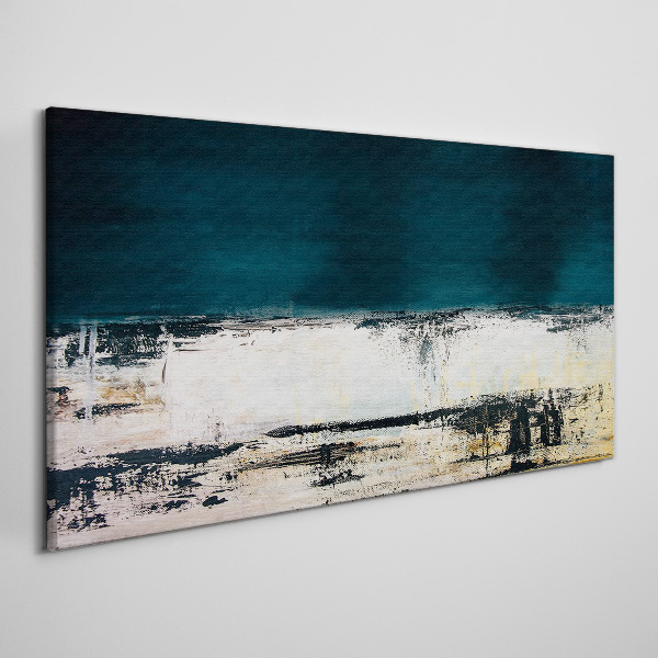 A calm horizon in shades of blue Canvas print