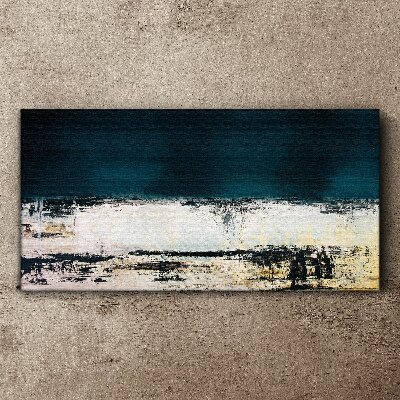 A calm horizon in shades of blue Canvas print