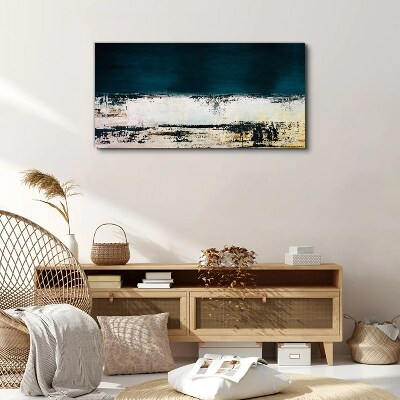 A calm horizon in shades of blue Canvas print