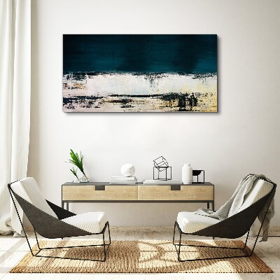 A calm horizon in shades of blue Canvas print