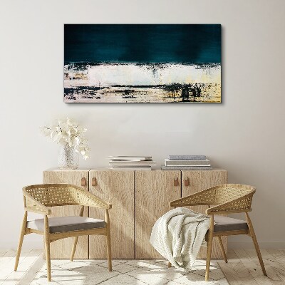 A calm horizon in shades of blue Canvas print