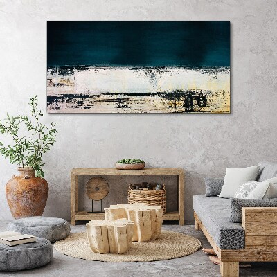 A calm horizon in shades of blue Canvas print