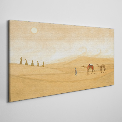 Journey through the desert Canvas Wall art