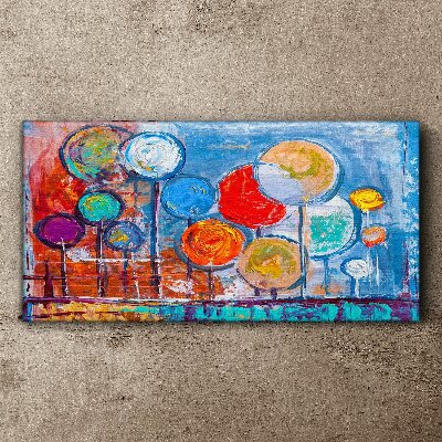 Colorful trees in the wind Canvas print