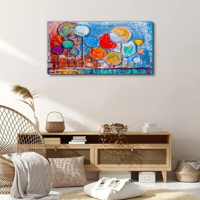 Colorful trees in the wind Canvas print