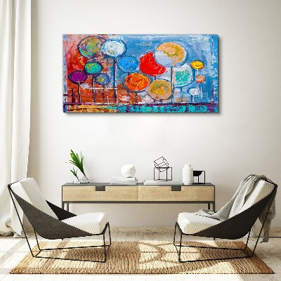 Colorful trees in the wind Canvas print