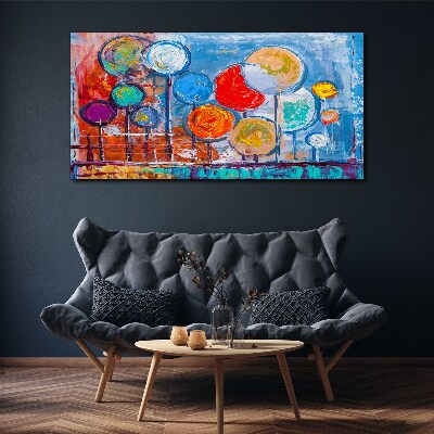 Colorful trees in the wind Canvas print