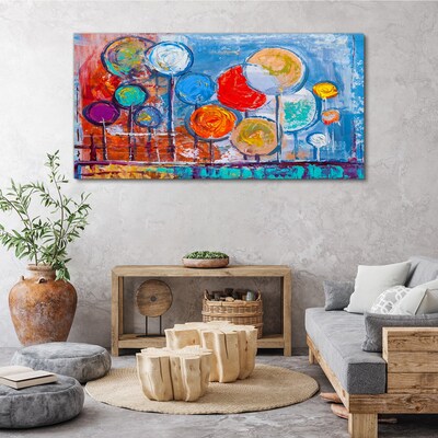 Colorful trees in the wind Canvas print