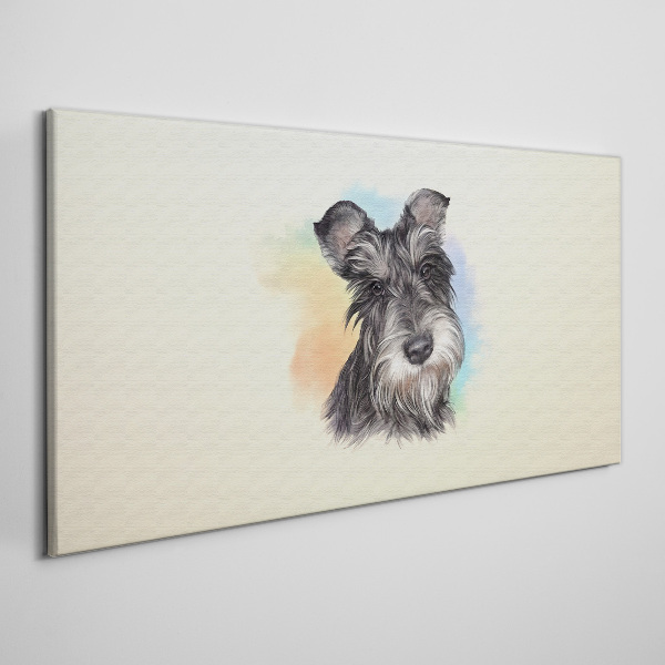 Portrait of a dog in pastel colors Canvas print