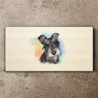 Portrait of a dog in pastel colors Canvas print