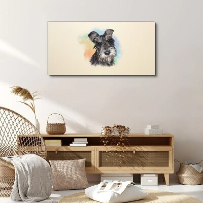 Portrait of a dog in pastel colors Canvas print