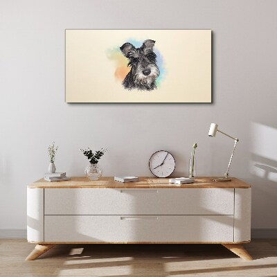 Portrait of a dog in pastel colors Canvas print