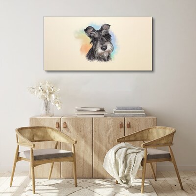 Portrait of a dog in pastel colors Canvas print