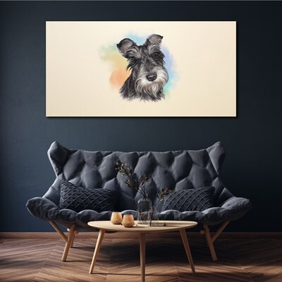 Portrait of a dog in pastel colors Canvas print