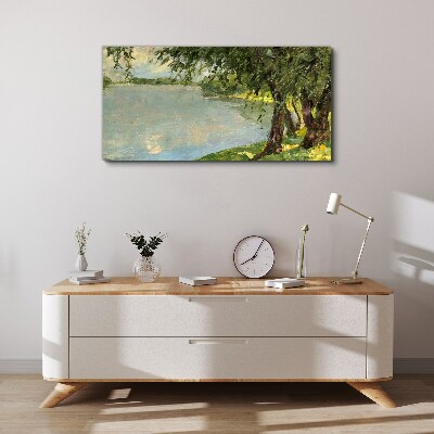 Peace by the river Canvas print
