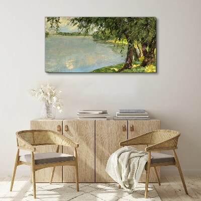 Peace by the river Canvas print