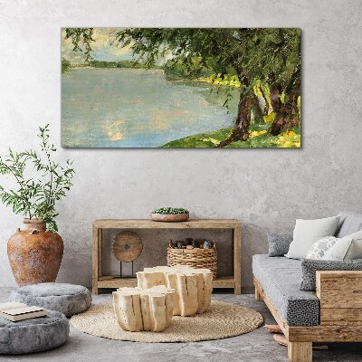 Peace by the river Canvas print