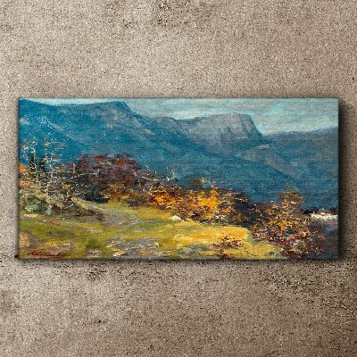 Mountain landscape in autumn colors Canvas print