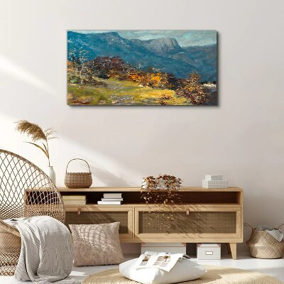 Mountain landscape in autumn colors Canvas print