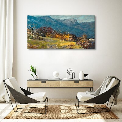 Mountain landscape in autumn colors Canvas print