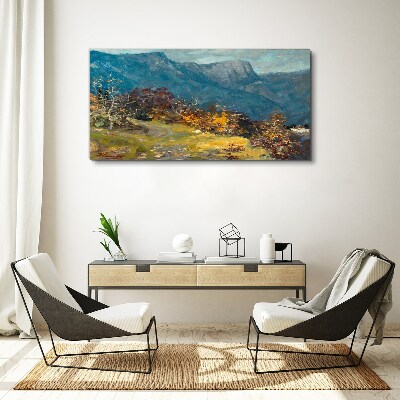 Painting nature mountain Canvas print