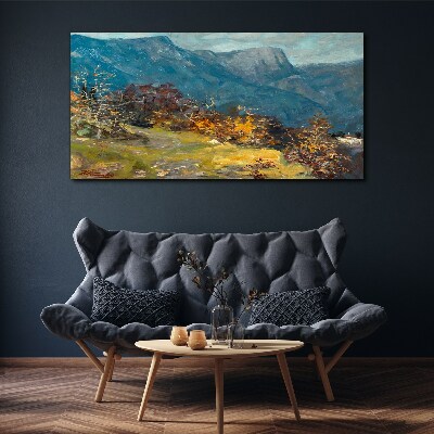 Mountain landscape in autumn colors Canvas print