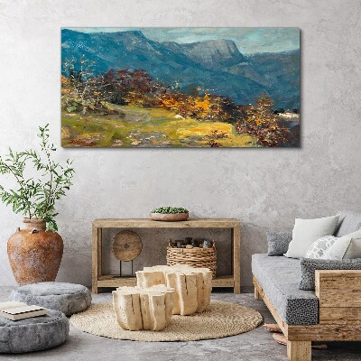 Mountain landscape in autumn colors Canvas print
