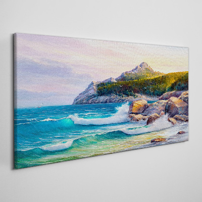 Calm Sea at Sunset Canvas print