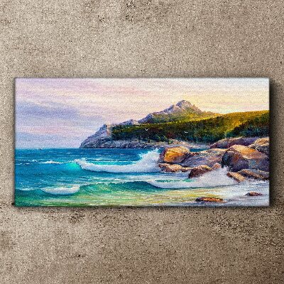 Calm Sea at Sunset Canvas print