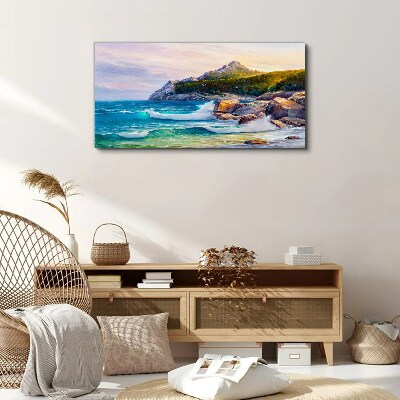Calm Sea at Sunset Canvas print