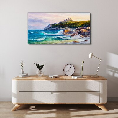 Calm Sea at Sunset Canvas print