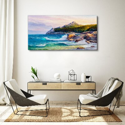 Calm Sea at Sunset Canvas print