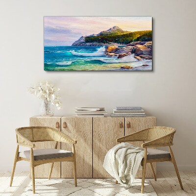 Calm Sea at Sunset Canvas print