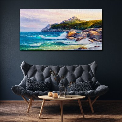 Calm Sea at Sunset Canvas print