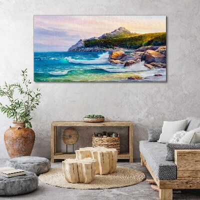 Calm Sea at Sunset Canvas print