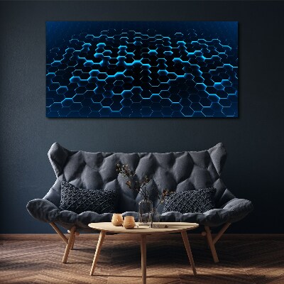 Hexagon pattern Canvas print